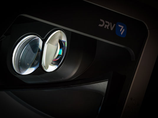 close up of DRV digital viewer