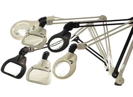 Gama Vision LUXO de 6 lupas de mesa diferentes